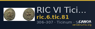 RIC VI Ticinum 81 — CANOA