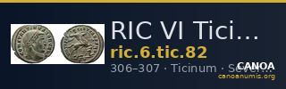 RIC VI Ticinum 82 — CANOA