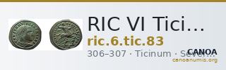 RIC VI Ticinum 83 — CANOA