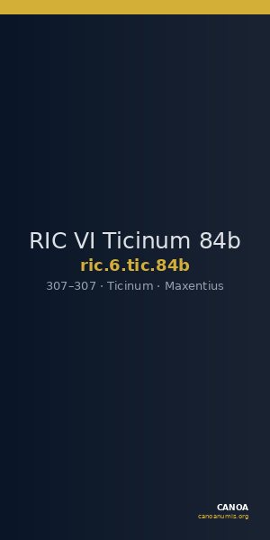 RIC VI Ticinum 84b — CANOA