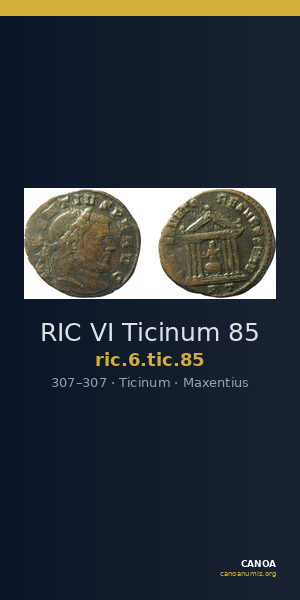 RIC VI Ticinum 85 — CANOA