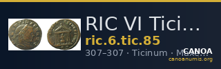 RIC VI Ticinum 85 — CANOA