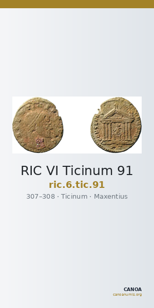 RIC VI Ticinum 91 — CANOA
