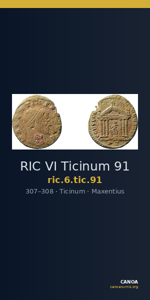 RIC VI Ticinum 91 — CANOA