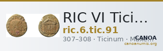 RIC VI Ticinum 91 — CANOA