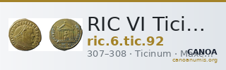 RIC VI Ticinum 92 — CANOA
