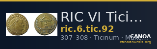 RIC VI Ticinum 92 — CANOA