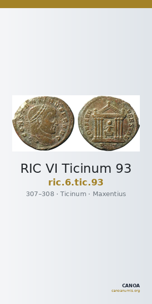 RIC VI Ticinum 93 — CANOA