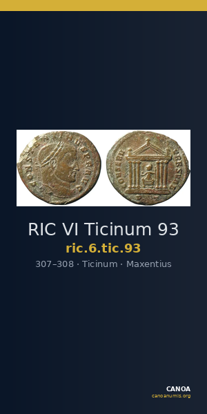 RIC VI Ticinum 93 — CANOA