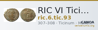 RIC VI Ticinum 93 — CANOA