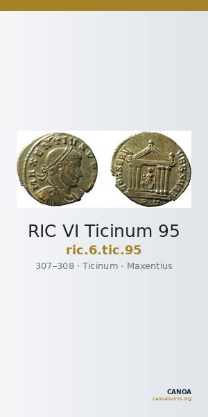 RIC VI Ticinum 95 — CANOA