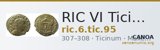 RIC VI Ticinum 95 — CANOA