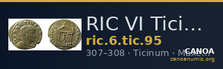 RIC VI Ticinum 95 — CANOA