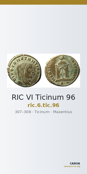 RIC VI Ticinum 96 — CANOA