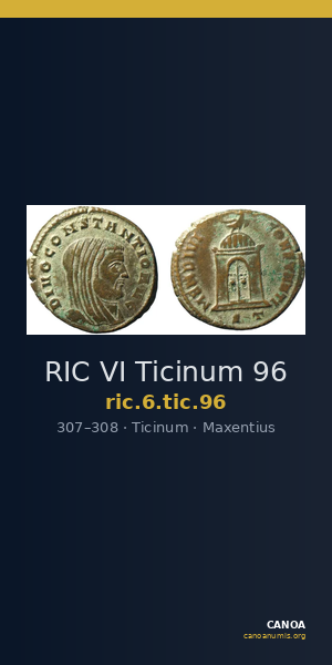 RIC VI Ticinum 96 — CANOA