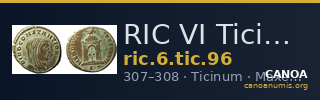 RIC VI Ticinum 96 — CANOA