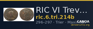 RIC VI Treveri 214b — CANOA