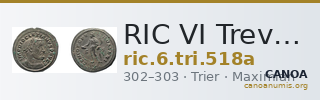 RIC VI Treveri 518a — CANOA