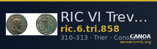 RIC VI Treveri 858 — CANOA