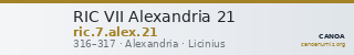 RIC VII Alexandria 21 — CANOA