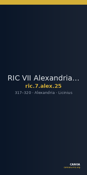 RIC VII Alexandria 25 — CANOA