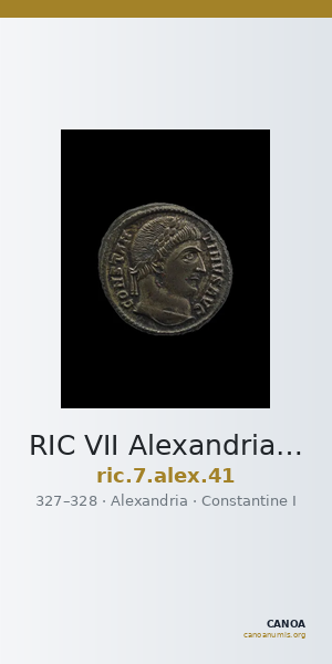 RIC VII Alexandria 41 — CANOA