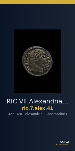 RIC VII Alexandria 41 — CANOA