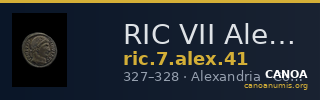 RIC VII Alexandria 41 — CANOA