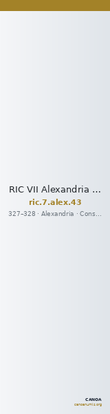 RIC VII Alexandria 43 — CANOA
