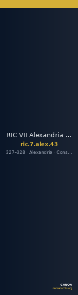 RIC VII Alexandria 43 — CANOA