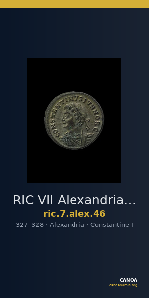 RIC VII Alexandria 46 — CANOA