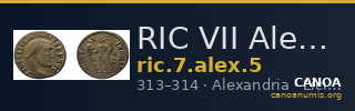 RIC VII Alexandria 5 — CANOA