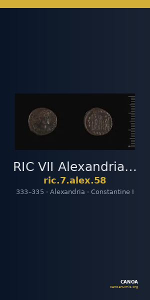 RIC VII Alexandria 58 — CANOA