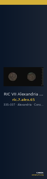 RIC VII Alexandria 65 — CANOA