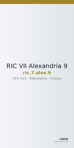 RIC VII Alexandria 9 — CANOA
