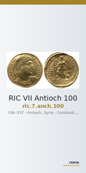 RIC VII Antioch 100 — CANOA
