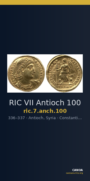 RIC VII Antioch 100 — CANOA