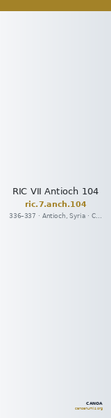 RIC VII Antioch 104 — CANOA