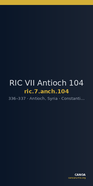 RIC VII Antioch 104 — CANOA