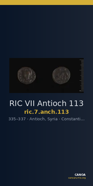 RIC VII Antioch 113 — CANOA
