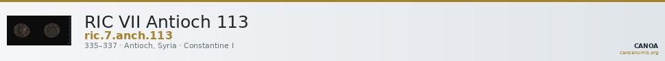 RIC VII Antioch 113 — CANOA