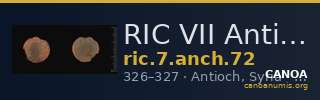 RIC VII Antioch 72 — CANOA