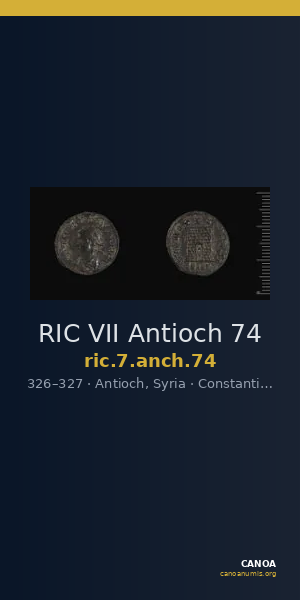 RIC VII Antioch 74 — CANOA