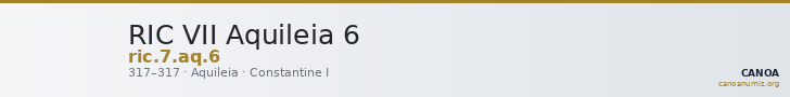 RIC VII Aquileia 6 — CANOA