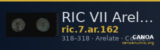 RIC VII Arelate 162 — CANOA