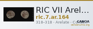 RIC VII Arelate 164 — CANOA