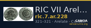 RIC VII Arelate 228 — CANOA