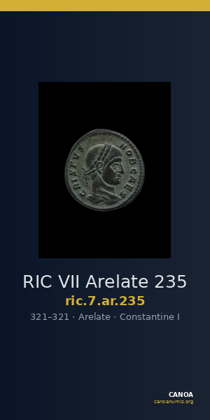 RIC VII Arelate 235 — CANOA