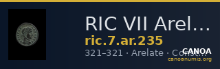 RIC VII Arelate 235 — CANOA