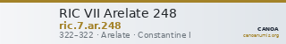RIC VII Arelate 248 — CANOA